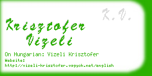 krisztofer vizeli business card